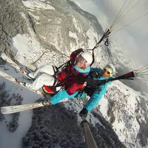 parapente ski clusaz